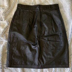 100% genuine leather skirt
